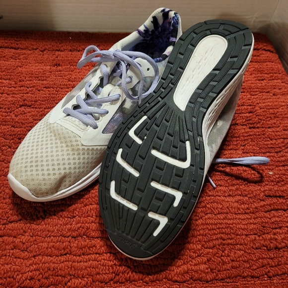 Asics‎ Womens Size 9 Patriot 10 White Purple Low Top  Gym Running Shoes Sneakers - Picture 4 of 8